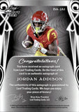 2023 Jordan Addison Leaf Trinity SILVER ROOKIE AUTOGRAPH 82/99 RC AUTO #BA-JA1 UCLA USC Trojans Minnesota Vikings