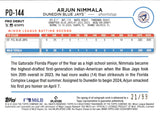 2024 Arjun Nimmala Topps Pro Debut GREEN FOIL AUTOGRAPH 21/99 AUTO #PD-144 Toronto Blue Jays