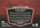2007 Calvin Johnson Topps Triple Threads ROOKIE RELIC 16/36 RC JERSEY PATCH #TTR15 Detroit Lions