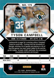 2021 Tyson Campbell Panini Obsidian ELECTRIC ETCH ORANGE ROOKIE AUTOGRAPH 31/75 AUTO RC #175 Jacksonville Jaguars