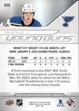 2024-25 Zach Dean Upper Deck SERIES ONE YOUNG GUNS DELUXE ROOKIE 107/250 RC #213 St. Louis Blues