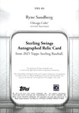 2025 Ryne Sandberg Topps Sterling STERLING SWINGS AUTOGRAPH RELIC 21/25 GAME-USED MEMORABILIA #SWA-RS Chicago Cubs