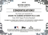 2023 Nestor Cortes Topps Pristine AROUND THE DIAMOND AUTOGRAPH RELIC JERSEY AUTO #ADR-NC New York Yankees