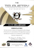 2024-25 Olen Zellweger Upper Deck SP Authentic TELEMETRY ROOKIE AUTOGRAPH RC AUTO #T-OZ Anaheim Ducks