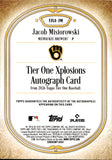 2026 Jacob Misiorowski Topps Tier One XPLOSIONS ROOKIE AUTOGRAPH 5/5 RC AUTO #T1XA-JM Milwaukee Brewers