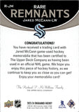 2023-24 Jared McCann Upper Deck Engrained RARE REMNANTS GAME-USED MEMORABILIA 11/25 #R-JM Seattle Kraken
