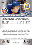 2025-26 Matthew Schaefer Upper Deck EXTENDED SERIES DRAFT ROOKIE RC #746 New York Islanders