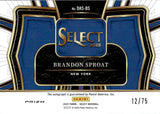 2025 Brandon Sproat Panini Select DIAMOND ACTION SIGNATURES ORANGE PRIZM AUTOGRAPH 12/75 AUTO #DAS-BS New York Mets