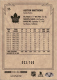 2025-26 Auston Matthews O-Pee-Chee RETRO BLACK BORDER 3/100 #15 Toronto Maple Leafs