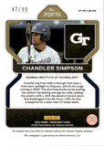 2022 Chandler Simpson Panini Prizm Draft Picks RED DONUT CIRCLES PRIZM AUTOGRAPH 47/99 AUTO #PDP70 Tampa Bay Rays