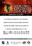 2023-24 Connor Bedard Upper Deck EXTENDED SERIES '08-09 UD YOUNG GUNS RETRO #T-47 Chicago Blackhawks