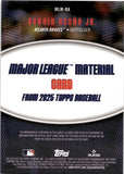 2025 Ronald Acuna Jr. Topps MAJOR LEAGUE MATERIAL GAME-USED MEMORABILIA BAT #MLM-RA Atlanta Braves