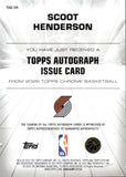 2025-26 Scoot Henderson Topps Chrome GREEN REFRACTOR AUTOGRAPH 5/99 AUTO #TAU-SH Portland Trail Blazers