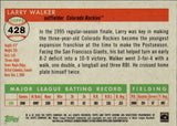 2025 Larry Walker Topps Chrome Platinum ORANGE VIBRATIONS REFRACTOR 16/25 #428 Colorado Rockies