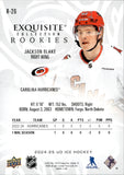 2024-25 Jackson Blake Upper Deck UD Ice EXQUISITE COLLECTION ROOKIE 70/299 RC #R-26 Carolina Hurricanes