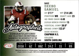 2019 Deebo Samuel SAGE AUTOGRAPH AUTO #SA32 South Carolina Gamecocks San Francisco 49ers