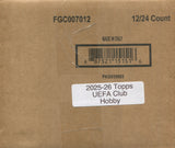 2025-26 Topps UEFA Club Competitions Soccer Hobby, 12 Box Case