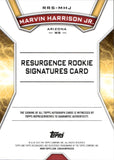 2024 Marvin Harrison Jr. Topps Resurgence ROOKIE SIGNATURES AUTOGRAPH RC AUTO #RRS-MHJ Arizona Cardinals