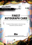 2024 Mike Quick Topps Finest GOLD GEOMETRIC REFRACTOR AUTOGRAPH 29/50 AUTO #FA-MQ Philadelphia Eagles