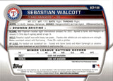 2023 Sebastian Walcott Bowman Chrome Prospects 1ST BOWMAN MOJO REFRACTOR #BCP-189 Texas Rangers