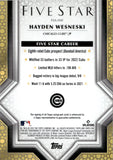 2023 Hayden Wesneski Topps Five Star AUTOGRAPH ROOKIE PURPLE 45/50 AUTO RC #FSA-HW Chicago Cubs
