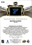 2020-21 Brayden Schenn Upper Deck The Cup SIGNATURE MATERIALS AUTOGRAPH PATCH 15/99 AUTO #SP-BS St. Louis Blues