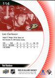 2023-24 Leo Carlsson Upper Deck Allure RED RAINBOW ROOKIE RC #114 Anaheim Ducks