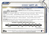 2021 Bobby Witt Jr. Bowman First Edition SKY BLUE FOIL #BFE-1 Kansas City Royals