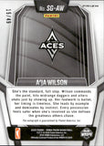2025 A'ja Wilson Panini Prizm WNBA PURPLE PRIZM SIGNATURES 15/49 AUTOGRAPH AUTO #SG-AW Las Vegas Aces
