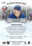 2022-23 Anders Lee Upper Deck Ultimate Collection ULTIMATE SIGNATURES AUTOGRAPH AUTO #US-AL New York Islanders