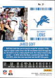 2024 Jared Goff Panini Contenders CONFERENCE TICKET 50/99 #31 Detroit Lions