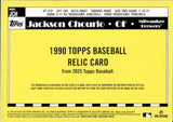 2025 Jackson Chourio Topps 1990 DESIGN RELIC JERSEY #90RU-JCH Milwaukee Brewers