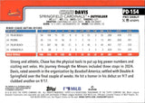 2025 Chase Davis Topps Pro Debut AUTOGRAPH AUTO #PD-154 St. Louis Cardinals 2