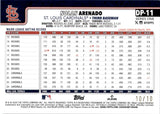 2025 Nolan Arenado Topps SERIES ONE DUGOUT PEEKS BLACK FOIL 10/10 #DP-11 St. Louis Cardinals