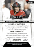 2022 Spencer Rattler Leaf Draft AUTOGRAPH ROOKIE LIMITED EDITION AUTO RC 50 COPIES MADE #BA-SR1 South Carolina Gamecocks New Orleans Saints
