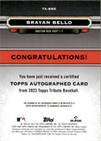 2023 Brayan Bello Topps Tribute ROOKIE AUTOGRAPH 58/75 RC AUTO #TA-BBE Boston Red Sox
