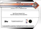 2025-26 Ajay Mitchell Bowman Chrome BLUE GEOMETRIC REFRACTOR AUTOGRAPH 72/150 AUTO #BCA-AL Oklahoma City Thunder