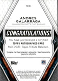 2021 Andres Galarraga Topps Tribute AUTOGRAPH BLUE 19/150 AUTO #TA-AG Colorado Rockies