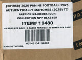 2025 Panini Authentically Mahomes Icon Collection Football Blaster, 20 Box Case