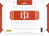 2019 Michael Chavis Panini National Treasures GAME GEAR SIGNATURES ROOKIE DUAL JERSEY BAT AUTOGRAPH 24/99 AUTO RC #GGS-MC Boston Red Sox