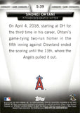 2018 Shohei Ohtani Topps Update SALUTE GAME CHANGERS ROOKIE RC #S-39 Los Angeles Angels