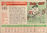 1955 Bill Rena Topps #121 Kansas City Athletics BV$25