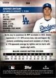 2024 Shohei Ohtani Topps Stadium Club Chrome REFRACTOR #200 Los Angeles Dodgers