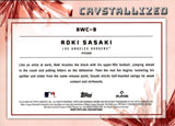 2025 Roki Sasaki Bowman Chrome CRYSTALLIZED ROOKIE RC #BWC-9 Los Angeles Dodgers
