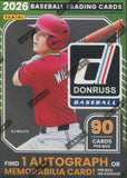 2026 Panini Donruss Baseball Blaster, 20 Box Case (Red and Blue Laser Parallels)