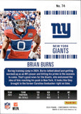 2024 Brian Burns Panini Contenders GOAL LINE TICKET FOTL 4/5 #74 New York Giants