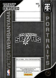 2024-25 Victor Wembanyama Panini Totally Certified PORTRAITS #7 San Antonio Spurs