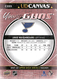 2021-22 Jake Neighbours Upper Deck SERIES TWO YOUNG GUNS UD CANVAS ROOKIE RC #C223 St. Louis Blues