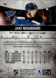 2021-22 Jake Neighbours Skybox Metal Universe PRECIOUS METAL GEMS RED ROOKIE 33/100 RC PMG #198 St. Louis Blues