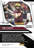 2025 Sam Leavitt Panini Prizm Draft Picks RATED PROSPECT BLUE WAVE PRIZM 224/299 #6 Arizona State Sun Devils